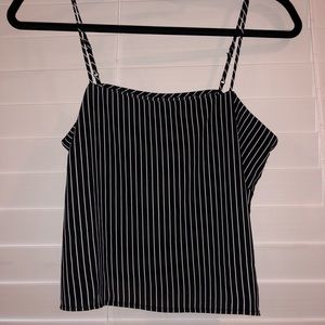 Stripped black and white top